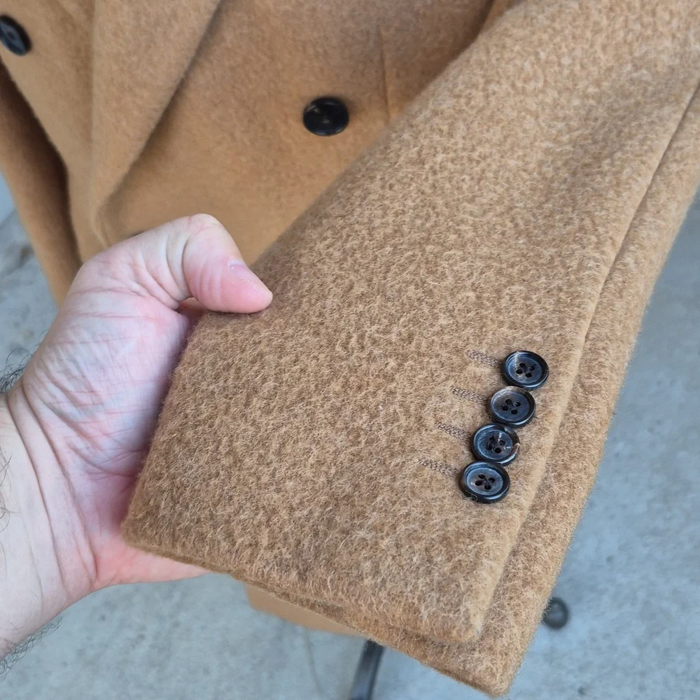 TODD SNYDER Italian Peak Lapel Wool Blend DB Mens Sz 40 Coat Overcoat‎ Topcoat